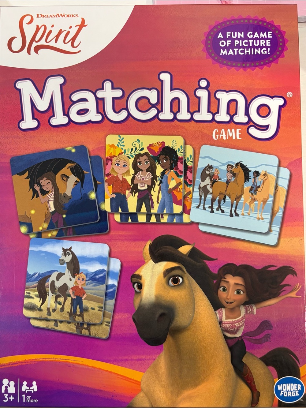 DreamWorks Spirit Matching Game - Purple, Orange and Yellow Artwork
